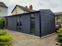 concrete garden room