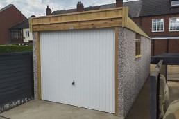 timber prefab pent garage